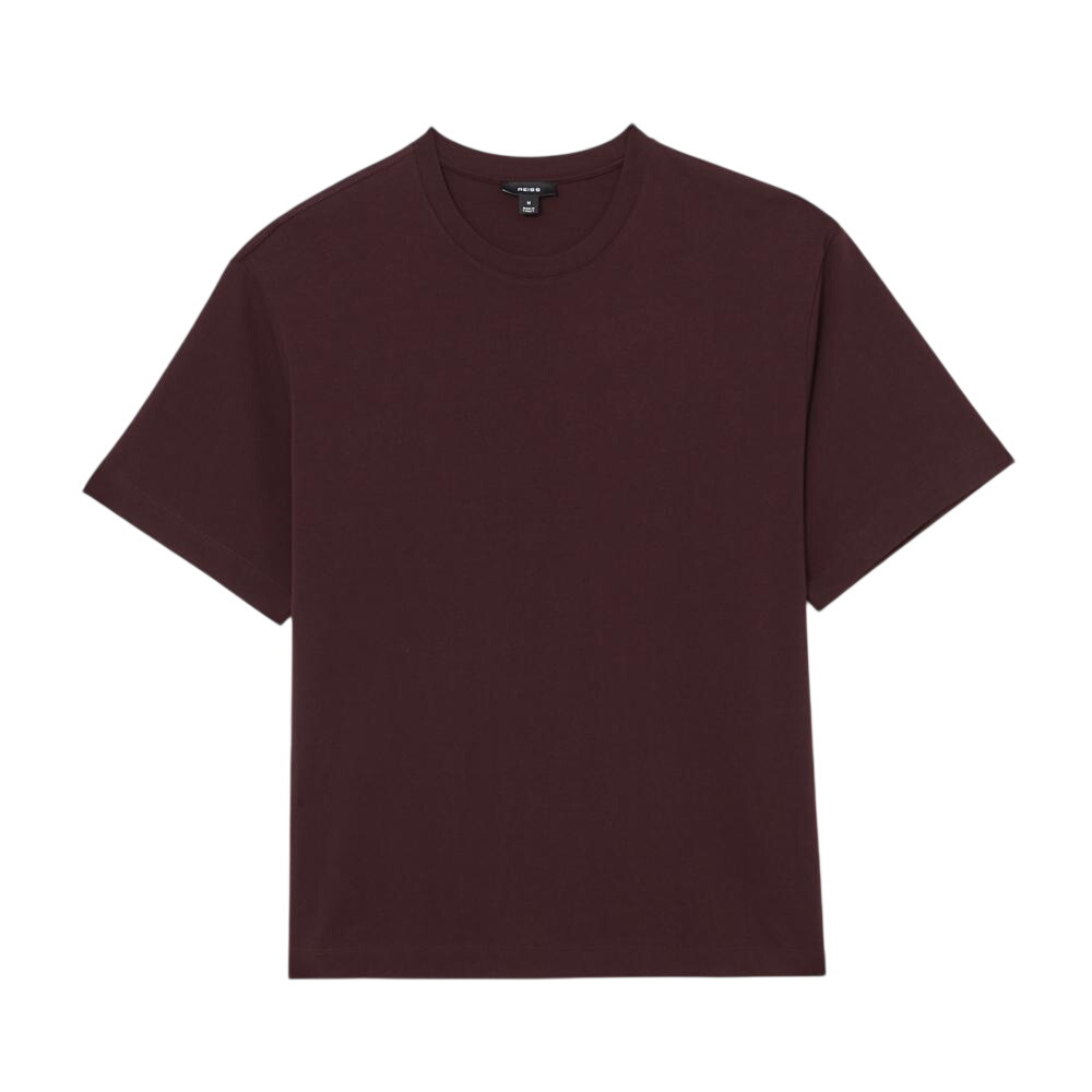 REISS Tate Cotton Garment-Dyed Oversized T-Shirt